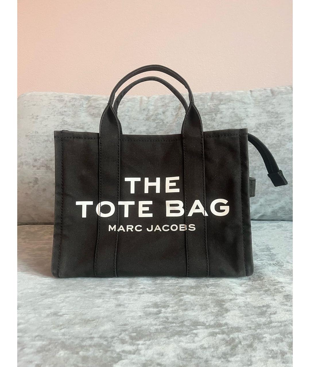 MARC JACOBS Черная хлопковая сумка тоут, фото 8