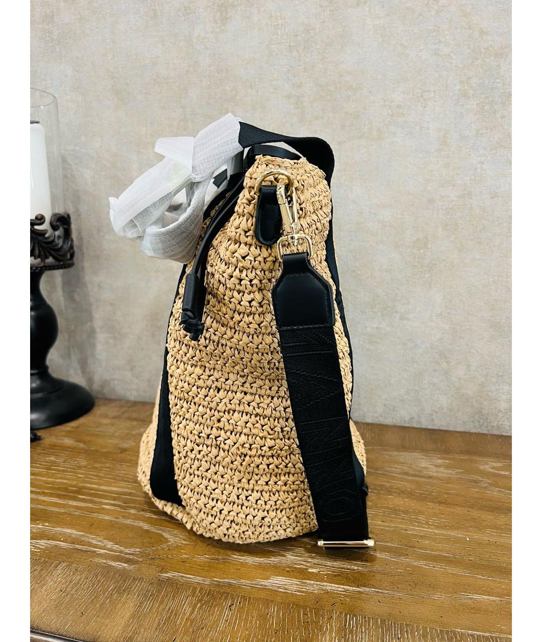 ERMANNO SCERVINO Бежевая пелетеная сумка тоут, фото 3