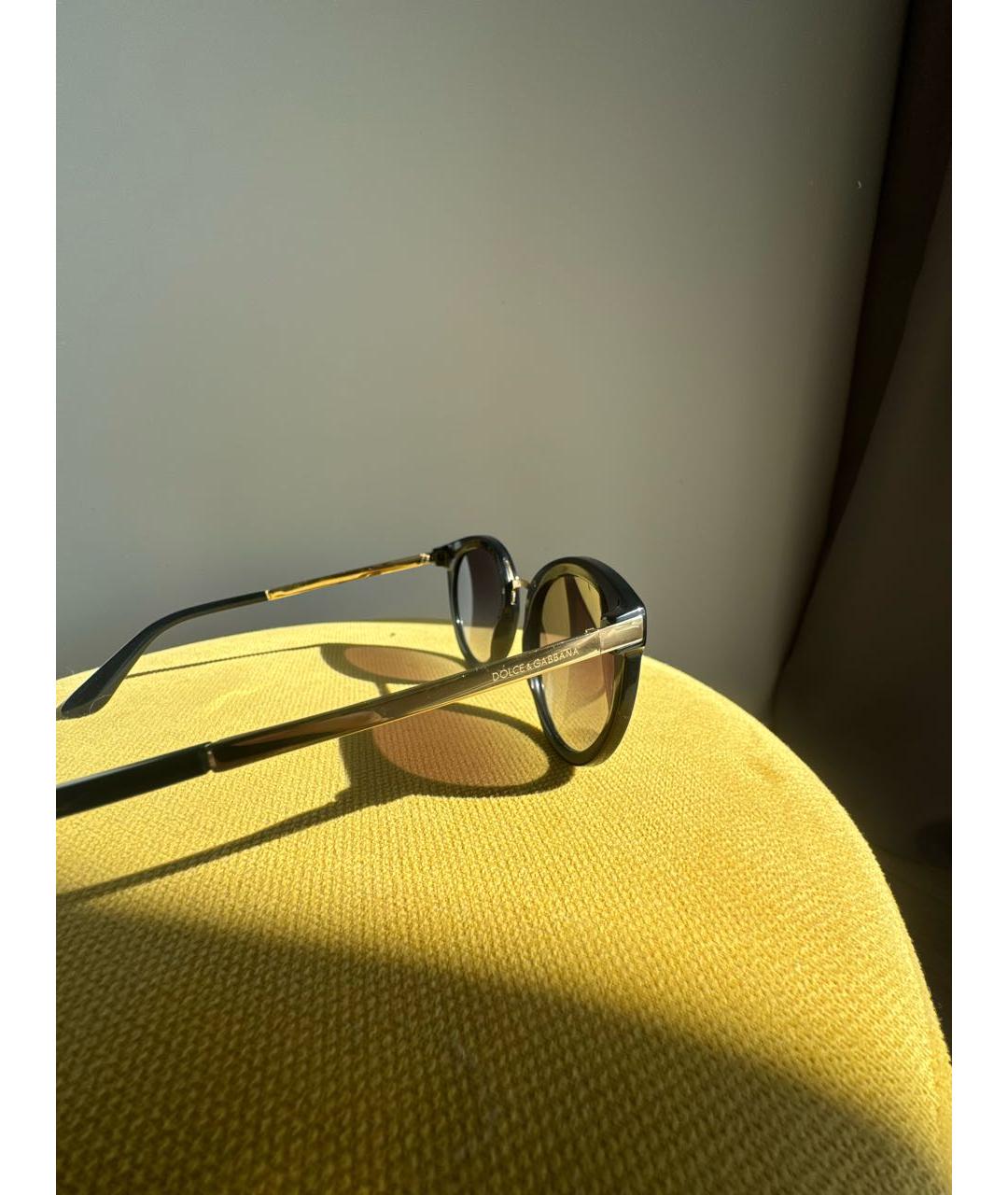 DOLCE&GABBANA Черные пластиковые солнцезащитные очки, фото 4