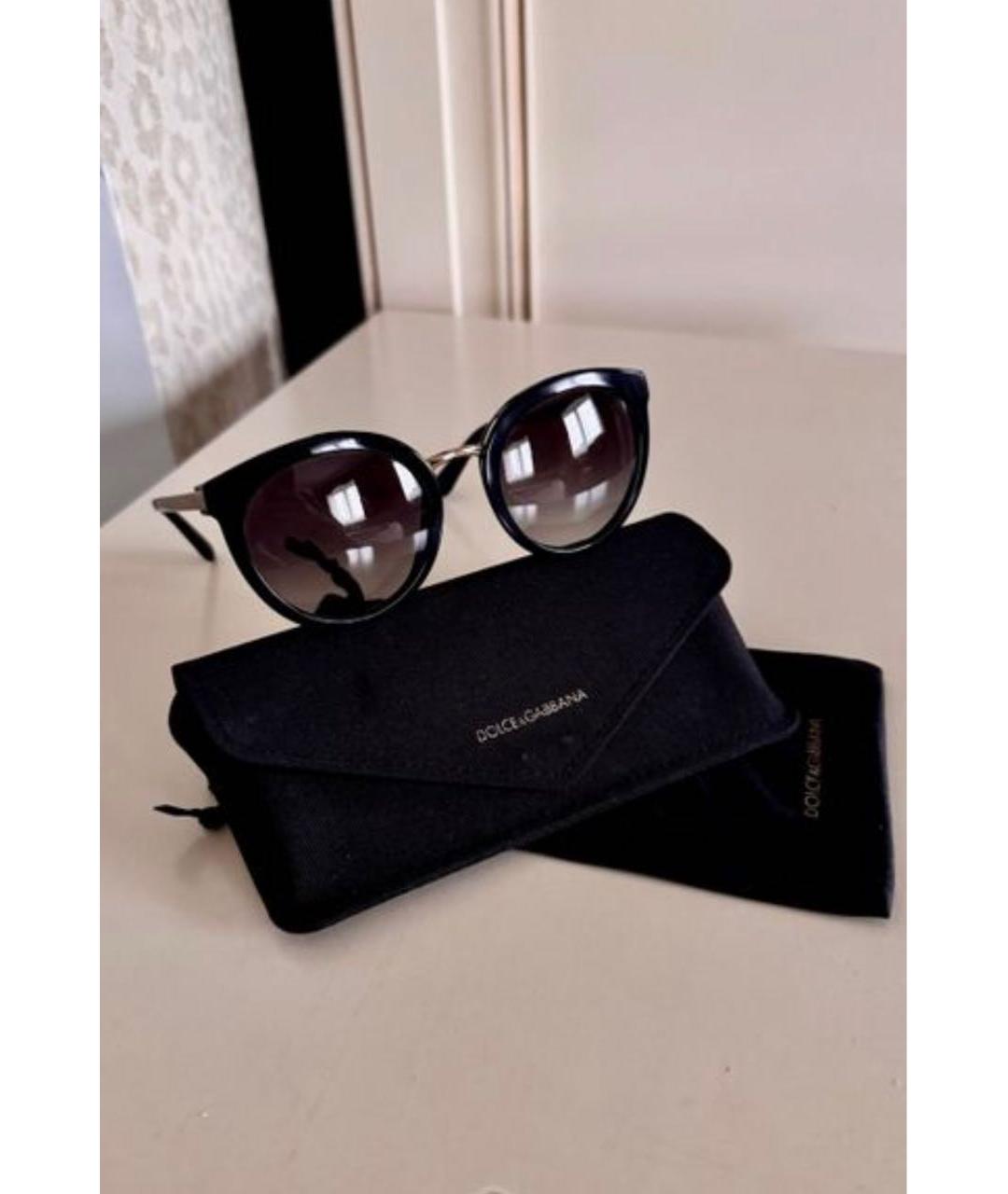 DOLCE&GABBANA Черные пластиковые солнцезащитные очки, фото 6