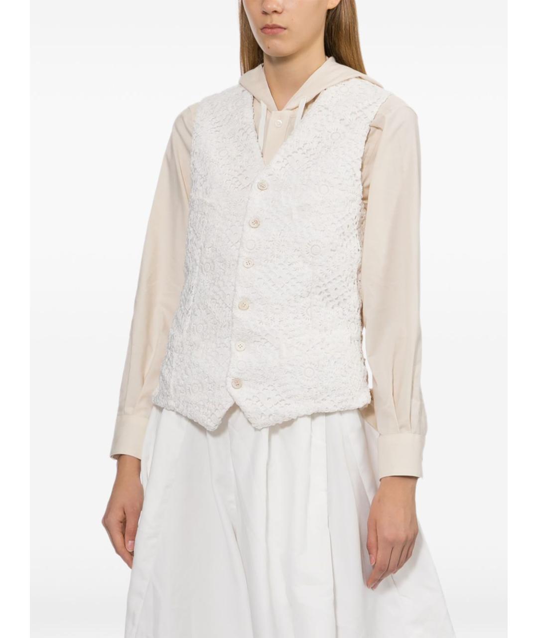 COMME DES GARÇONS Белая жилетка, фото 4