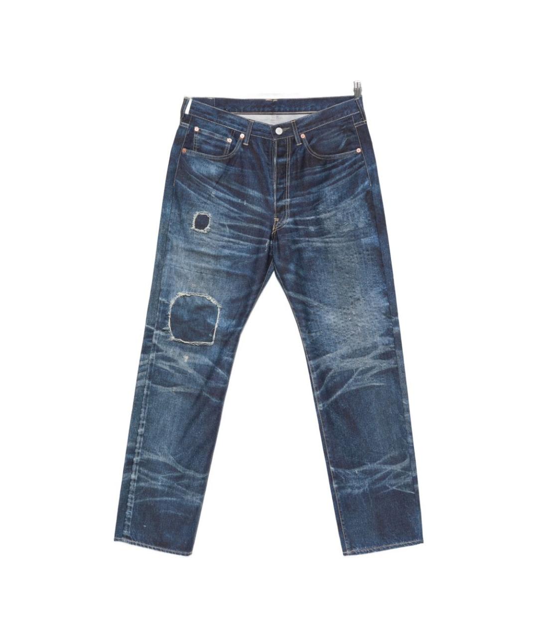 JUNYA WATANABE Синие хлопковые прямые джинсы, фото 1