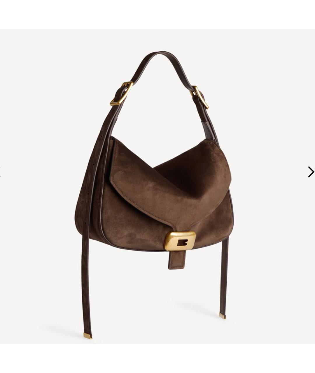 BALENCIAGA Коричневая замшевая сумка тоут, фото 2