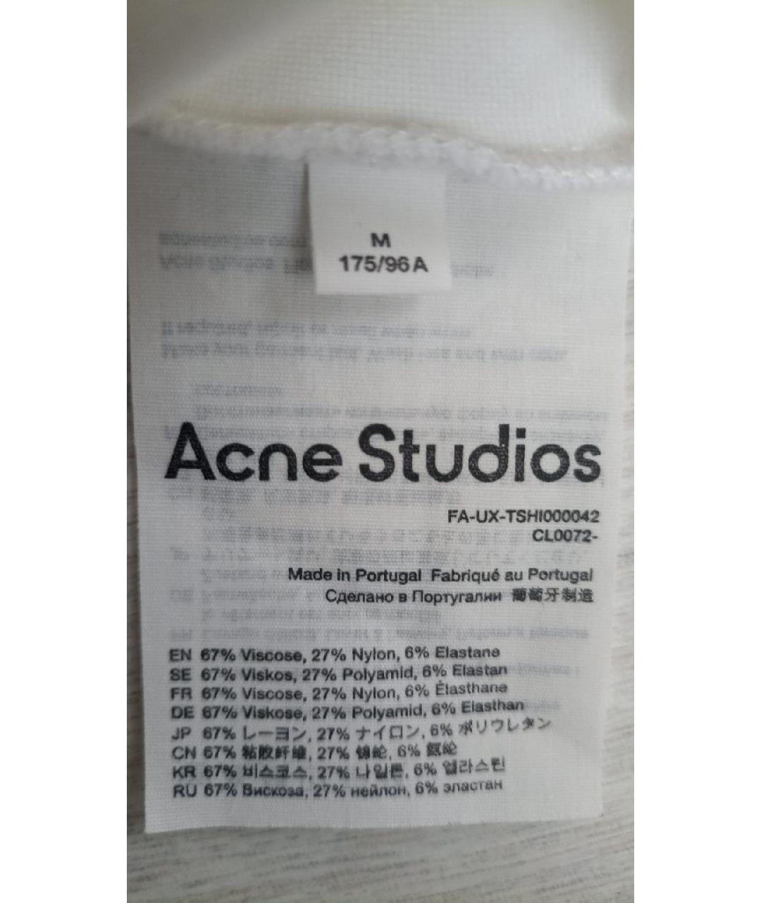 ACNE STUDIOS Белая вискозная футболка, фото 6