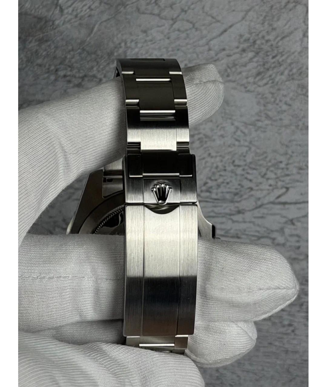 ROLEX Черные металлические часы, фото 5