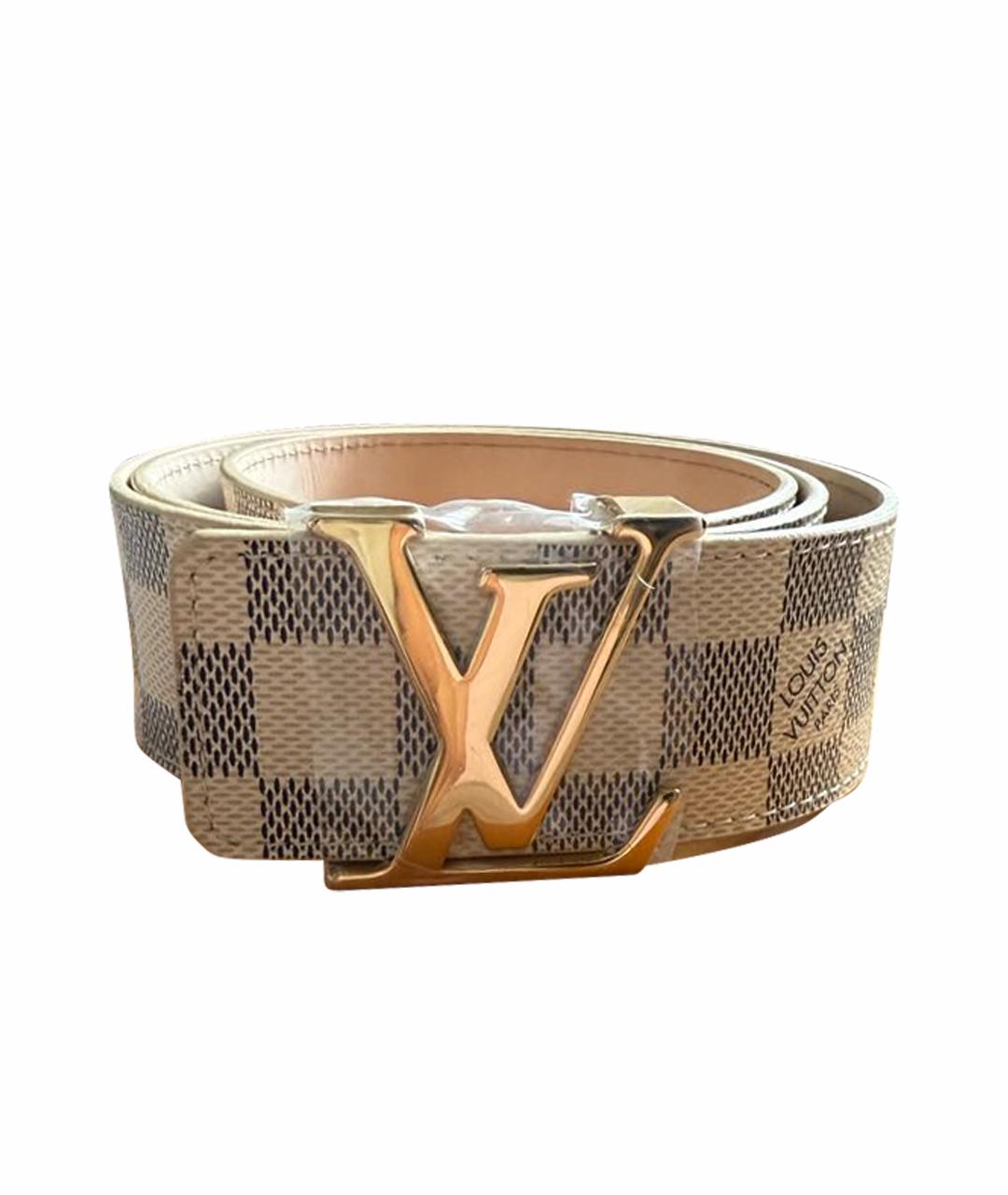 LOUIS VUITTON Белый кожаный ремень, фото 1