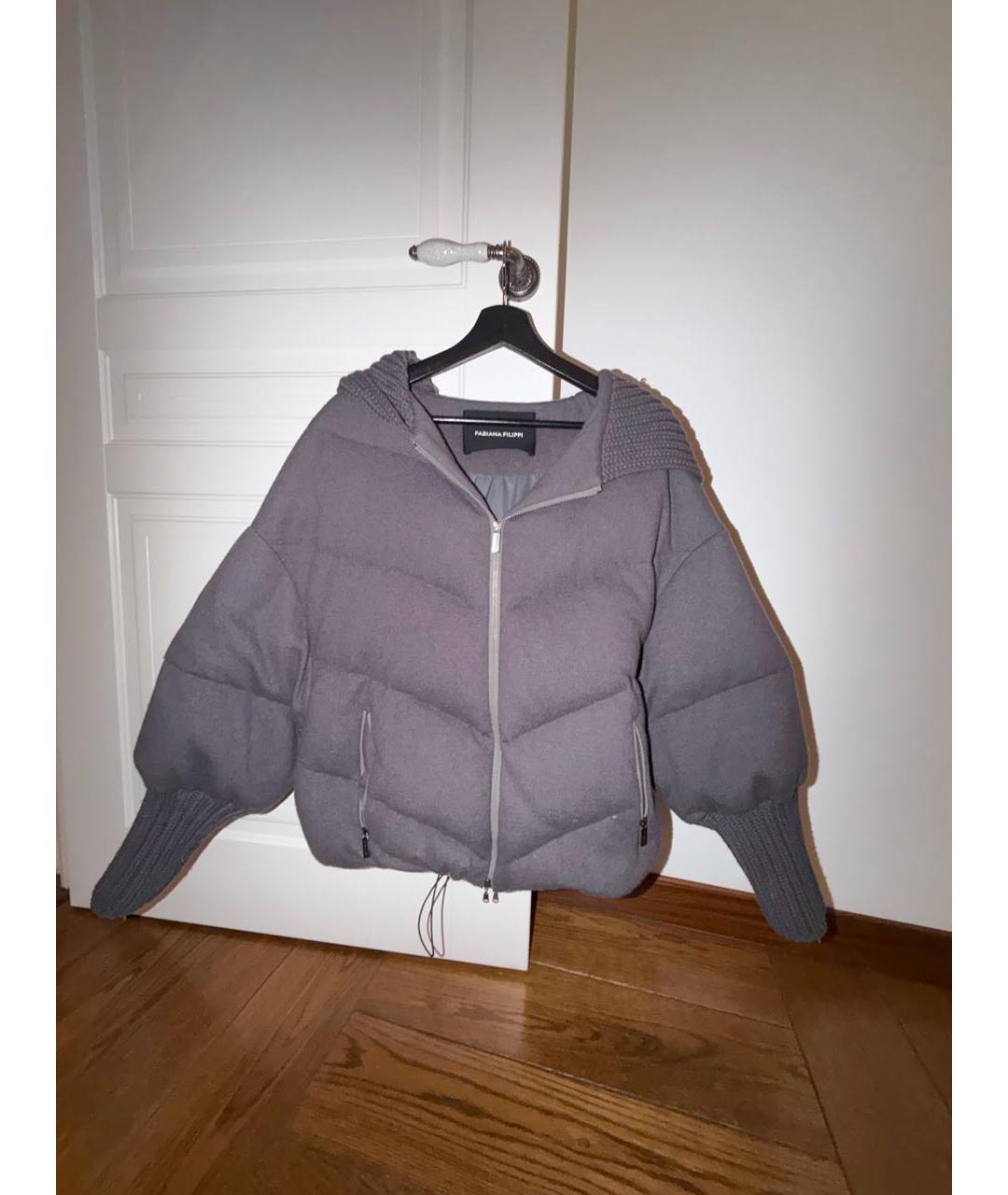 FABIANA FILIPPI Коричневая шерстяная куртка, фото 3