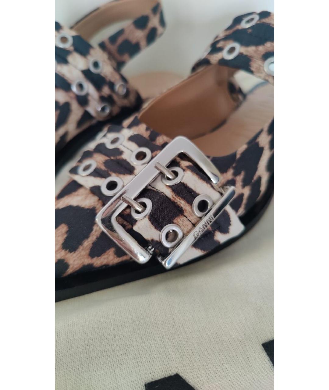 GANNI Мульти текстильные туфли, фото 6