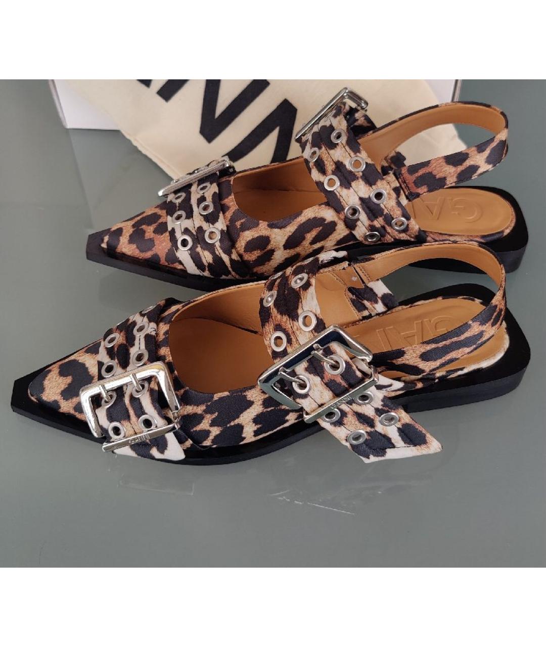 GANNI Мульти текстильные туфли, фото 5