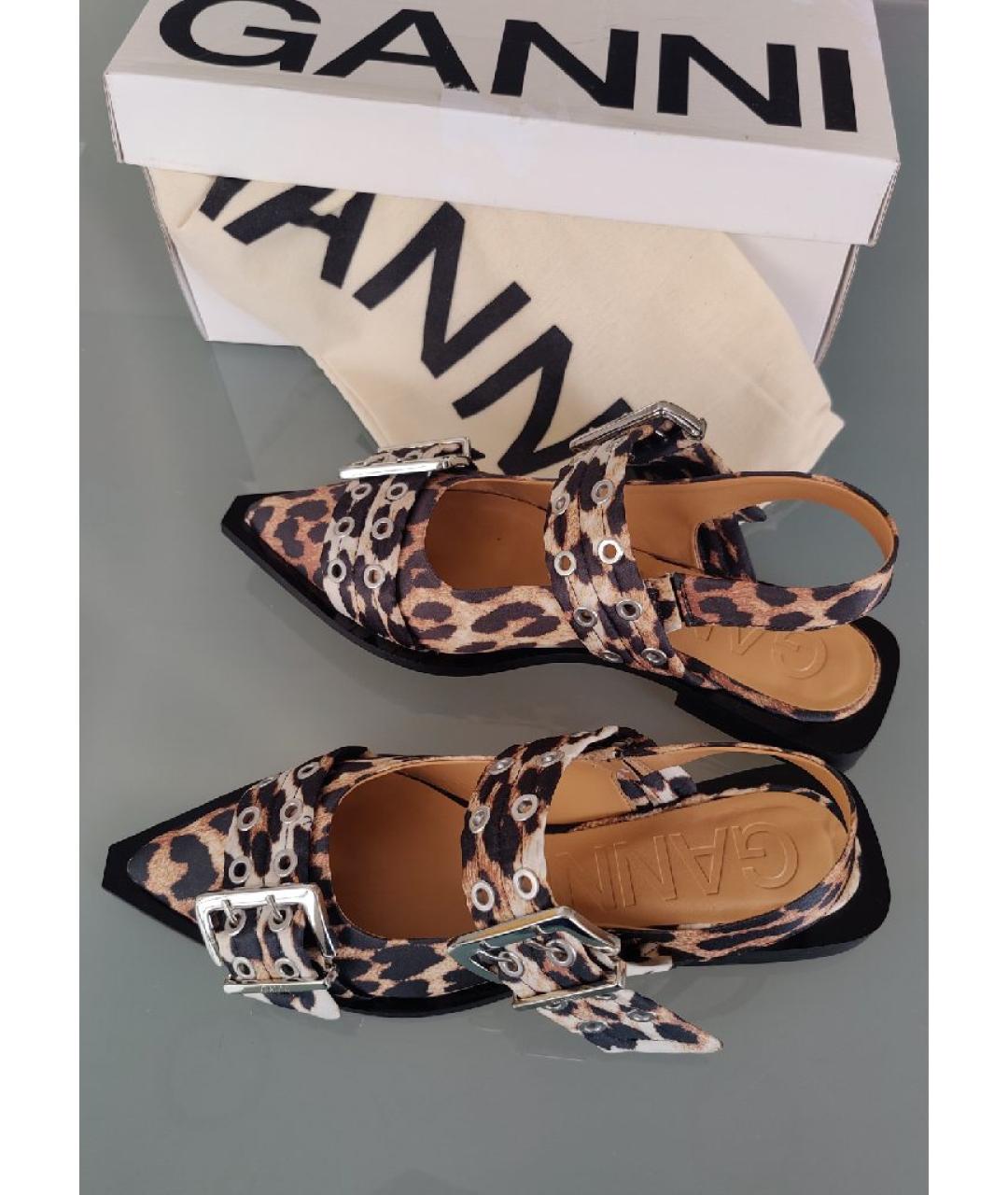 GANNI Мульти текстильные туфли, фото 8