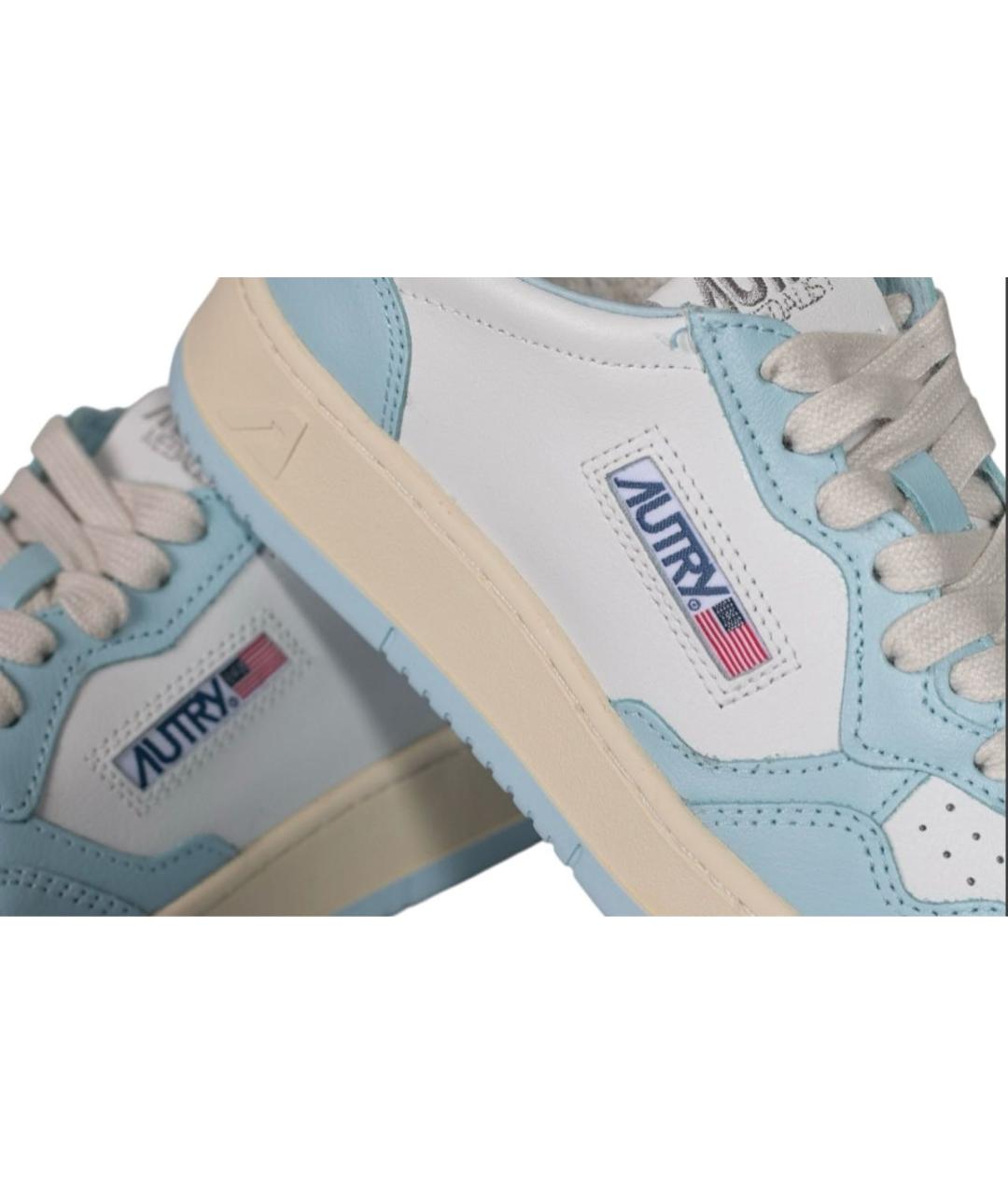 AUTRY Голубые кожаные кеды, фото 4