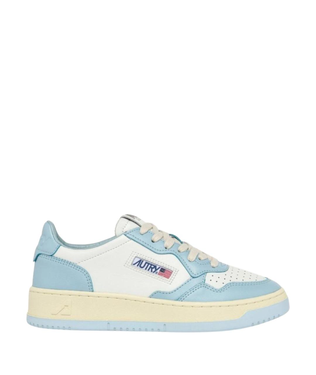 AUTRY Голубые кожаные кеды, фото 1