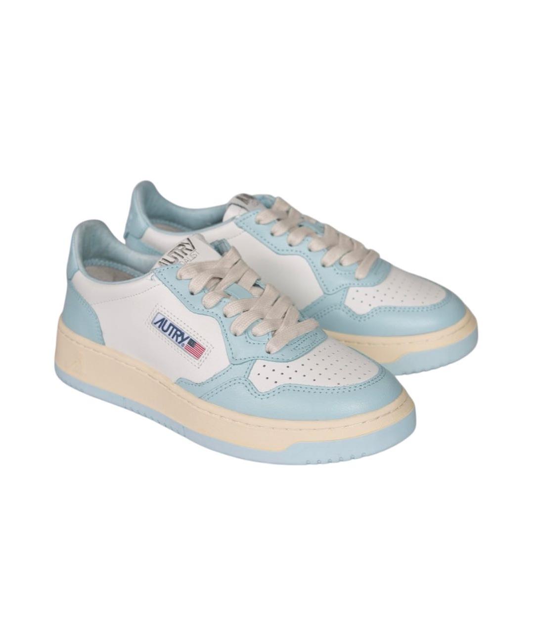 AUTRY Голубые кожаные кеды, фото 2