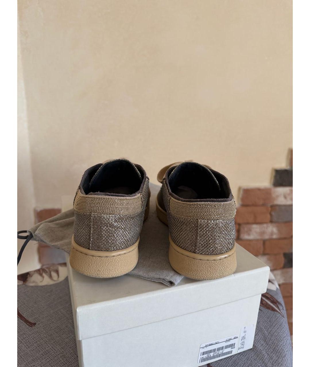 BRUNELLO CUCINELLI Серебряные кеды, фото 3