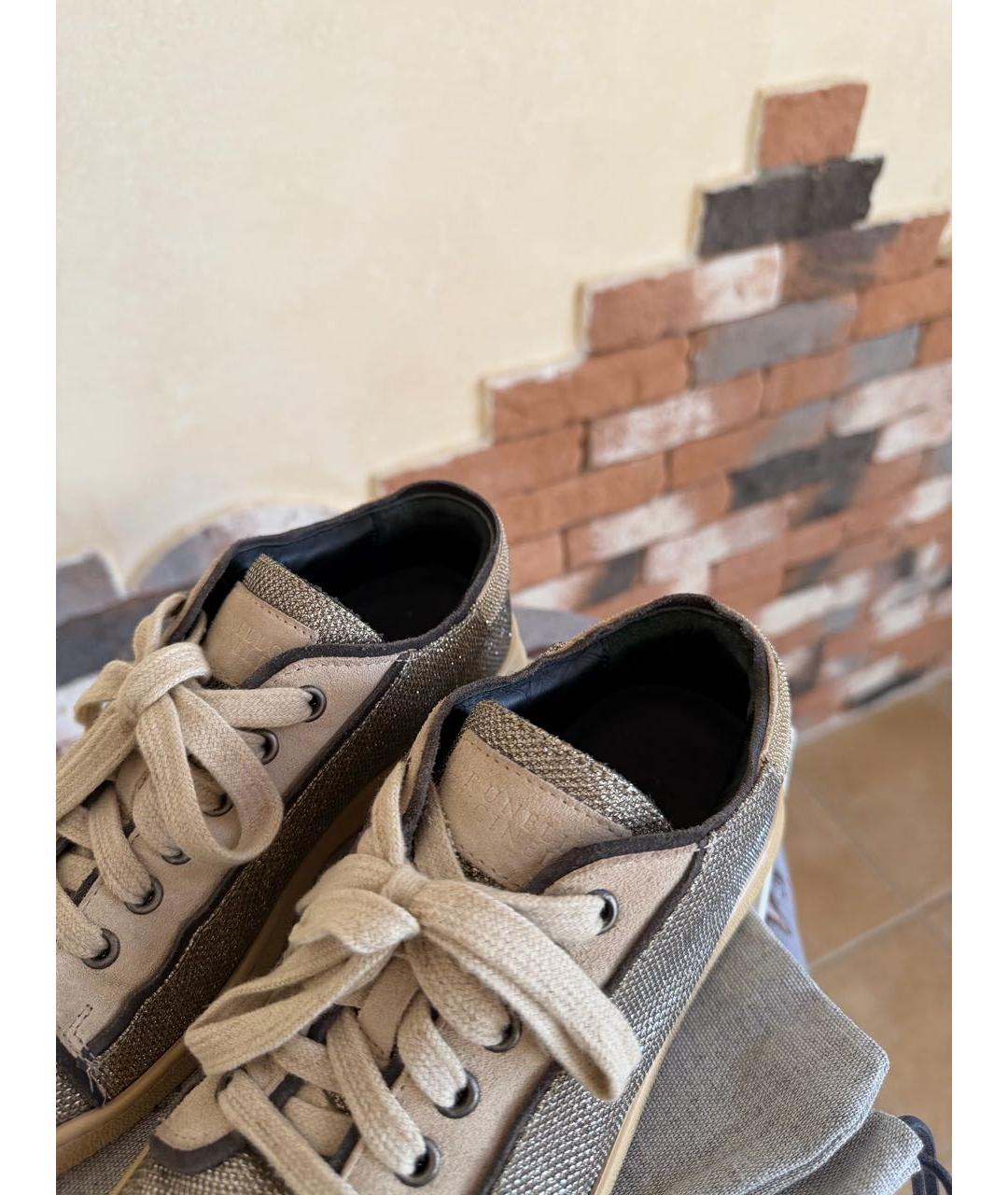 BRUNELLO CUCINELLI Серебряные кеды, фото 4