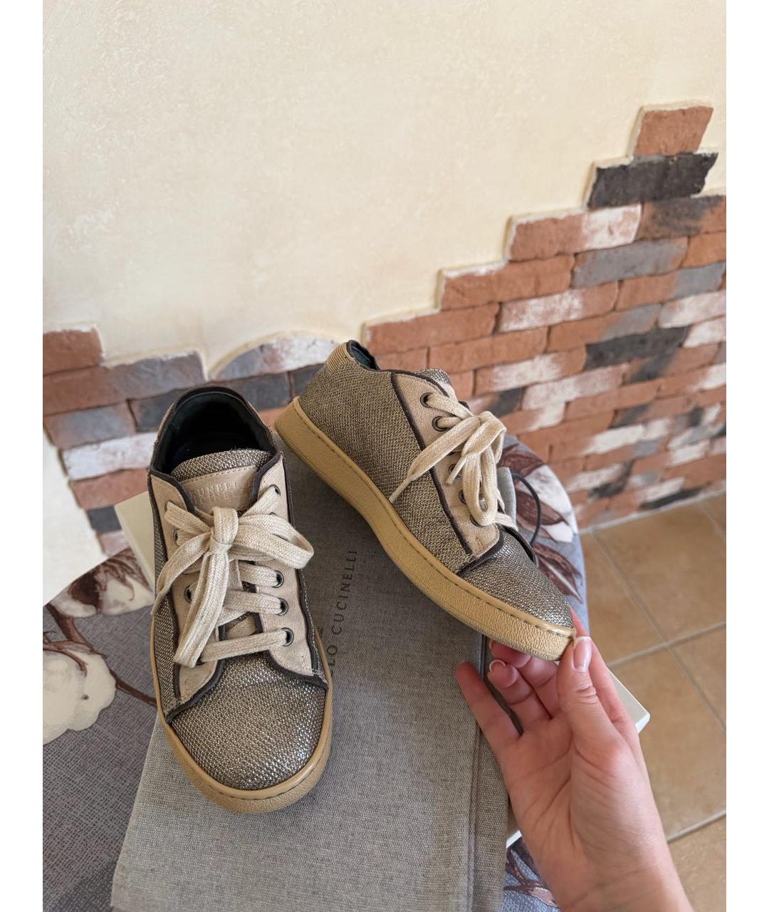 BRUNELLO CUCINELLI Серебряные кеды, фото 7