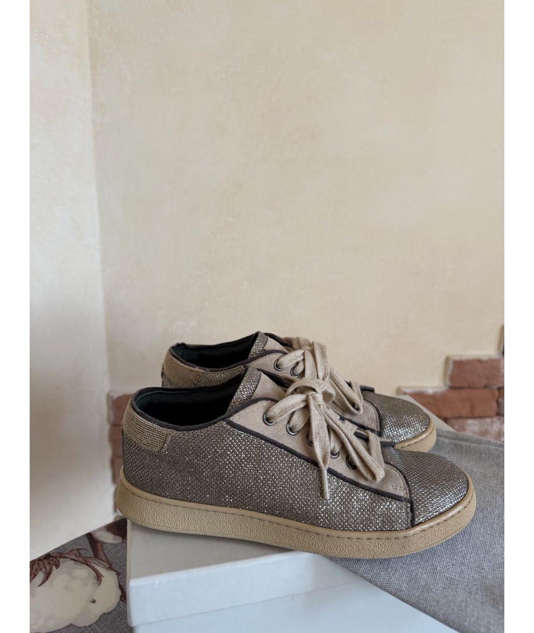 BRUNELLO CUCINELLI Серебряные кеды, фото 9