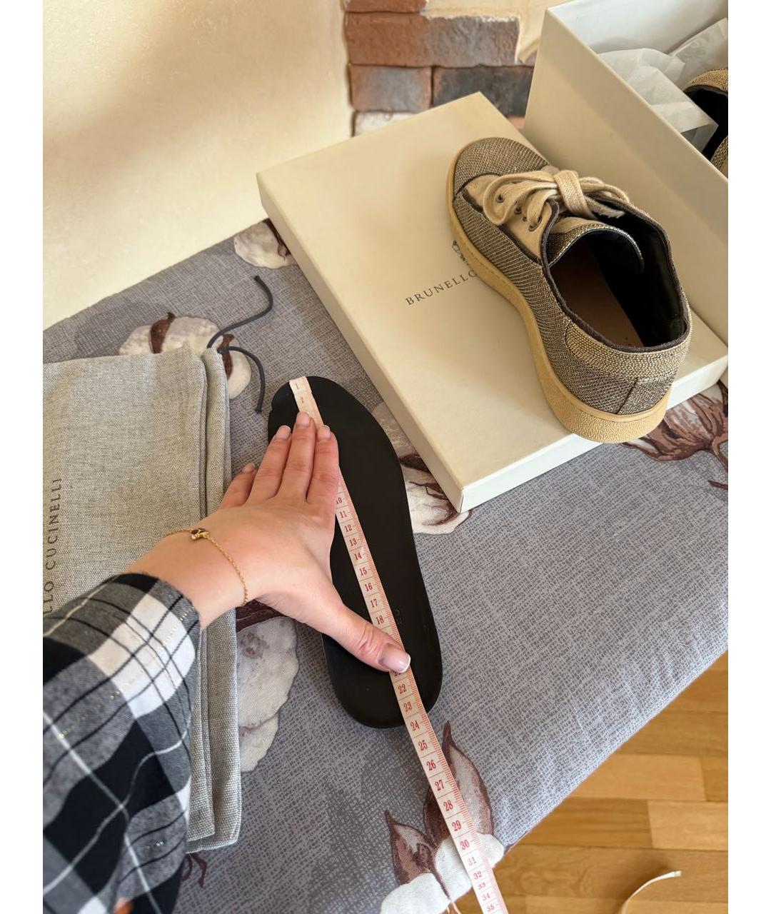 BRUNELLO CUCINELLI Серебряные кеды, фото 8