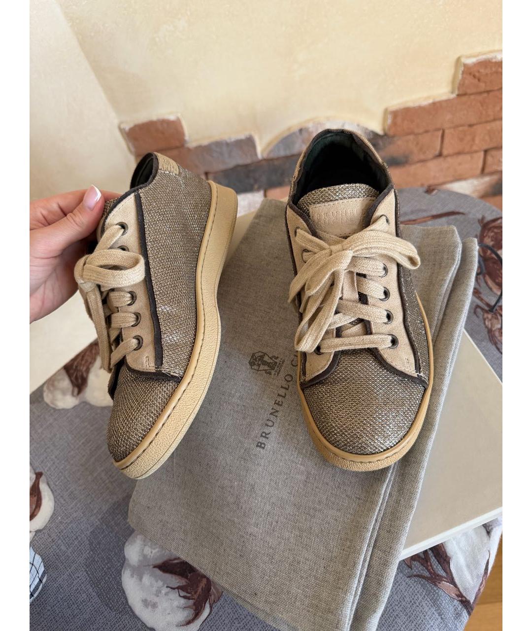 BRUNELLO CUCINELLI Серебряные кеды, фото 6