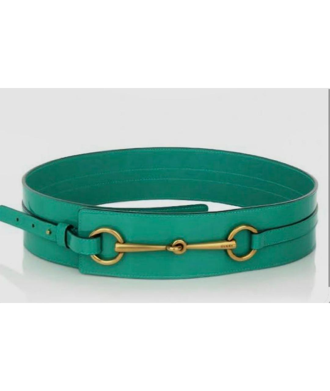 GUCCI Зеленый кожаный ремень, фото 8