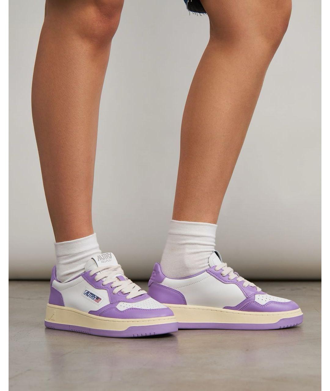 AUTRY Фиолетовые кожаные кеды, фото 3