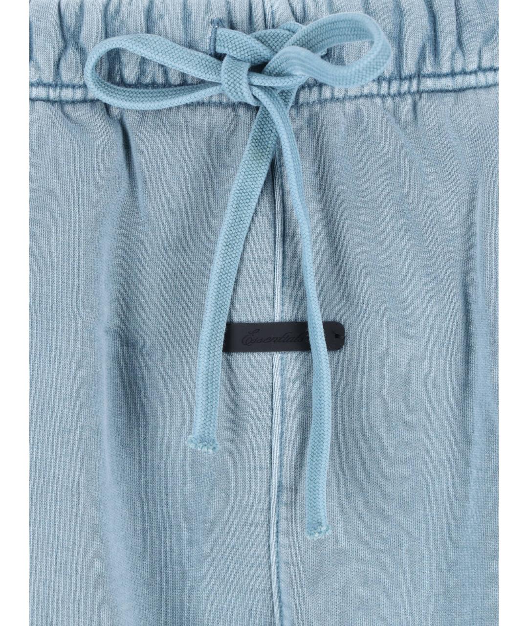 FEAR OF GOD ESSENTIALS Голубые хлопковые повседневные брюки, фото 5