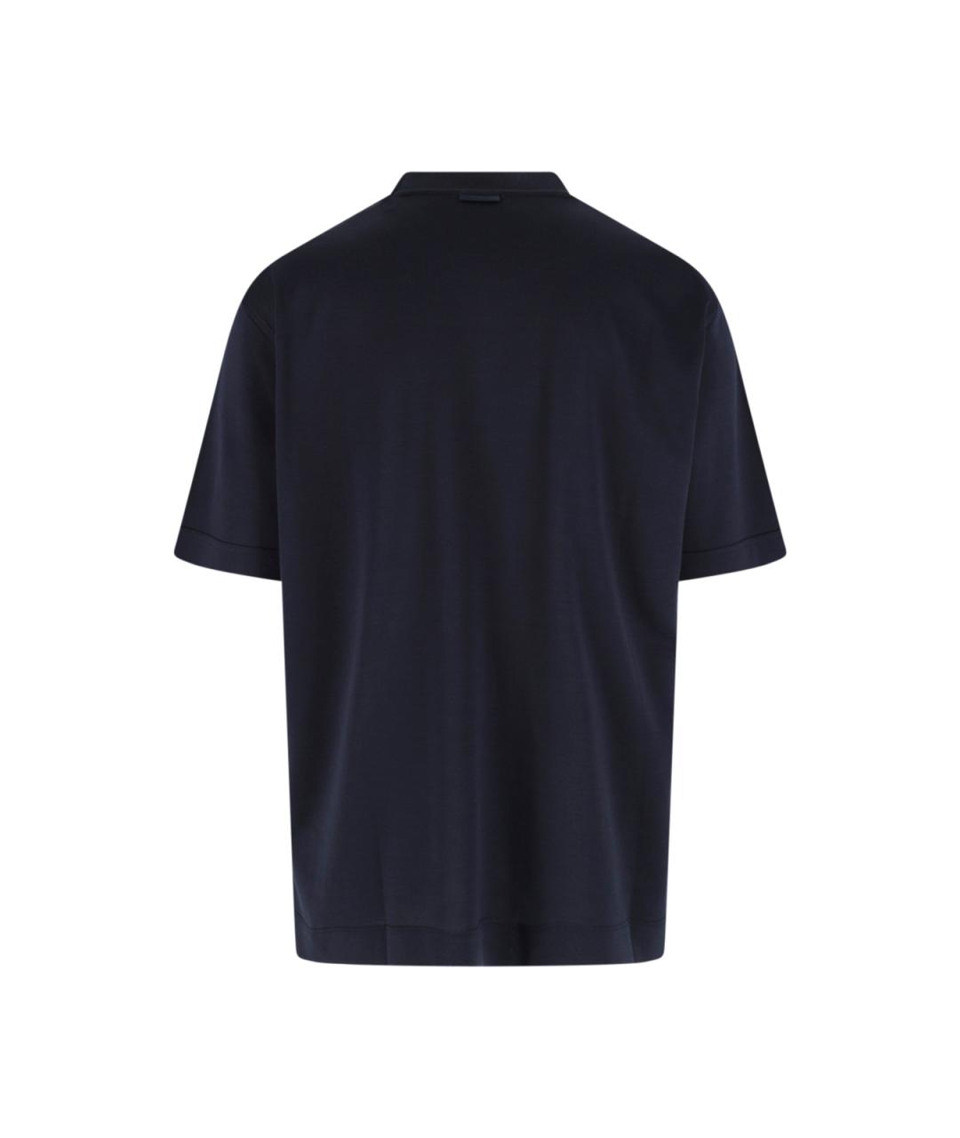 ZEGNA Синяя хлопковая футболка, фото 2