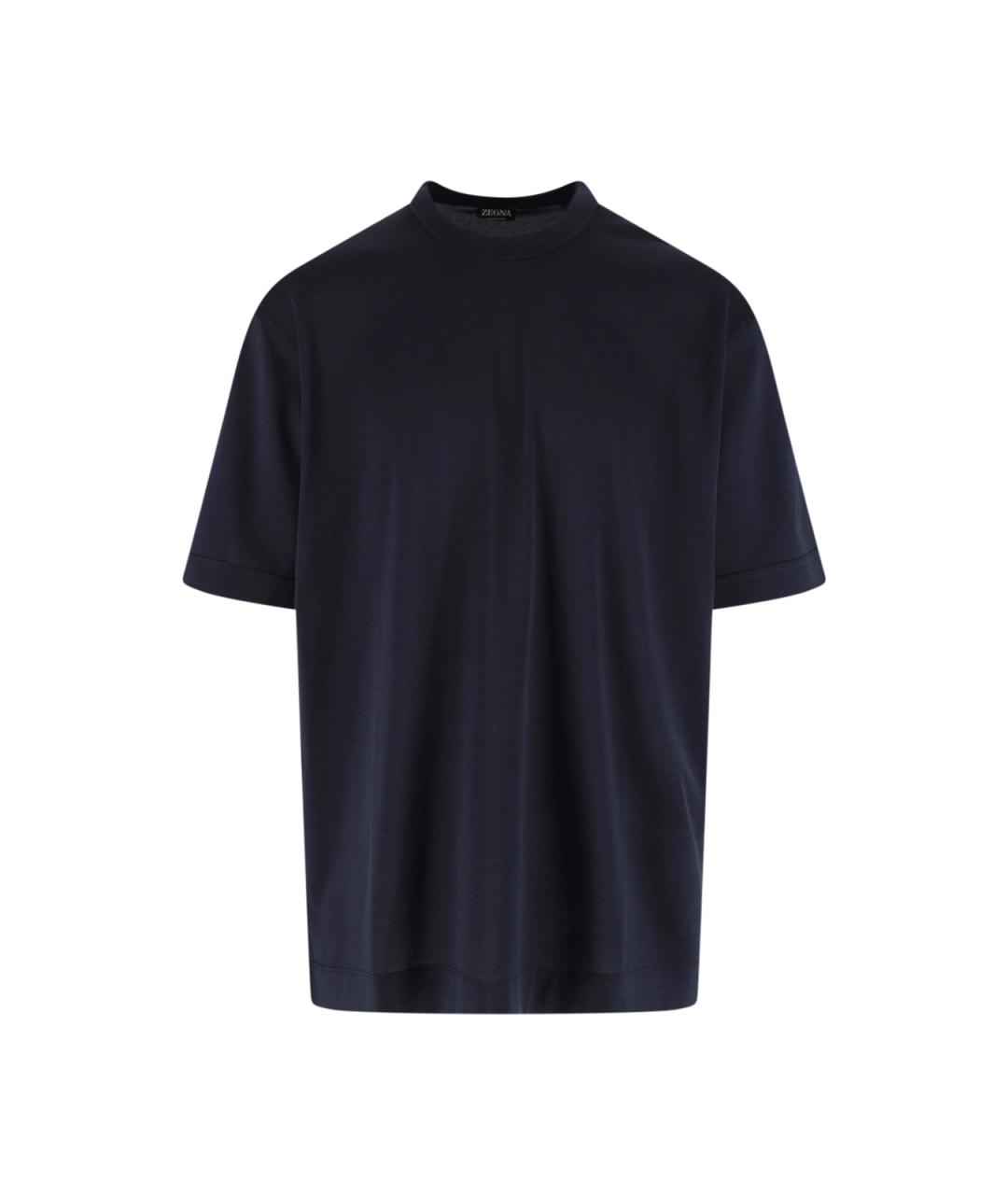 ZEGNA Синяя хлопковая футболка, фото 1