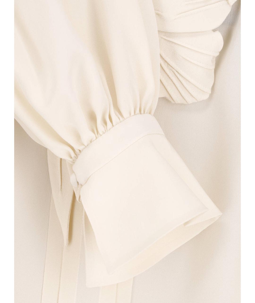 VALENTINO Бежевая шелковая блузы, фото 2