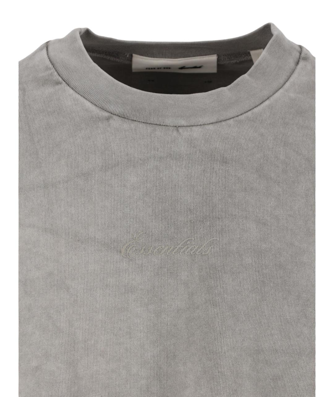 FEAR OF GOD ESSENTIALS Серая хлопковая футболка, фото 3