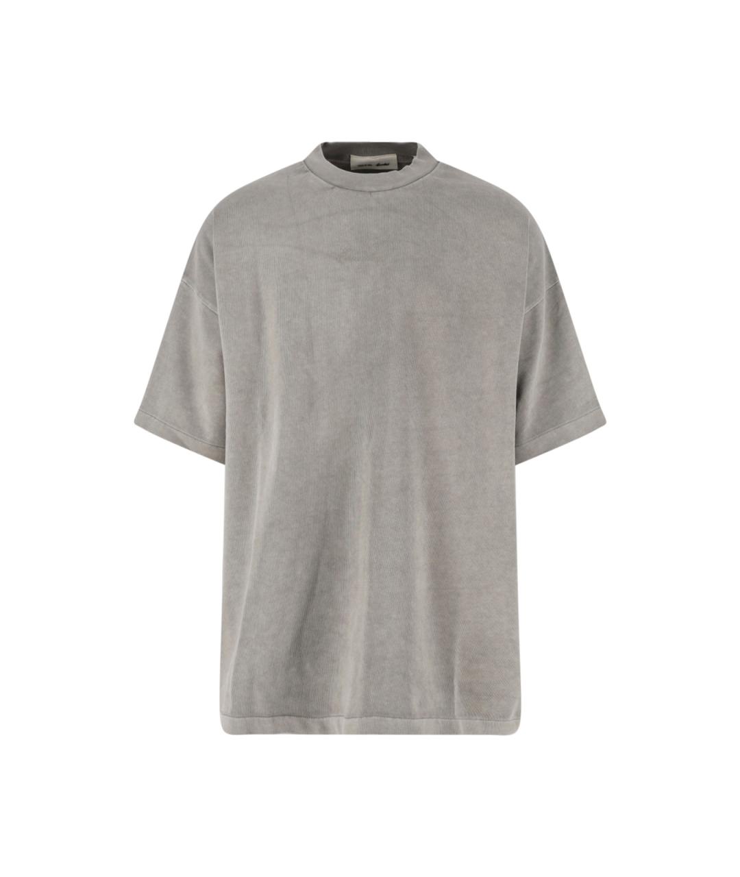 FEAR OF GOD ESSENTIALS Серая хлопковая футболка, фото 4