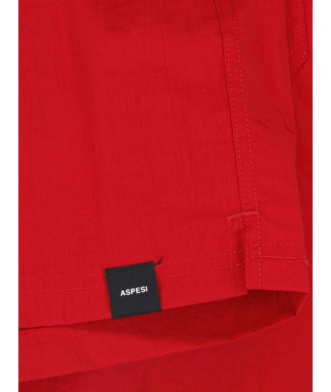 ASPESI Красные полиамидовые шорты, фото 5