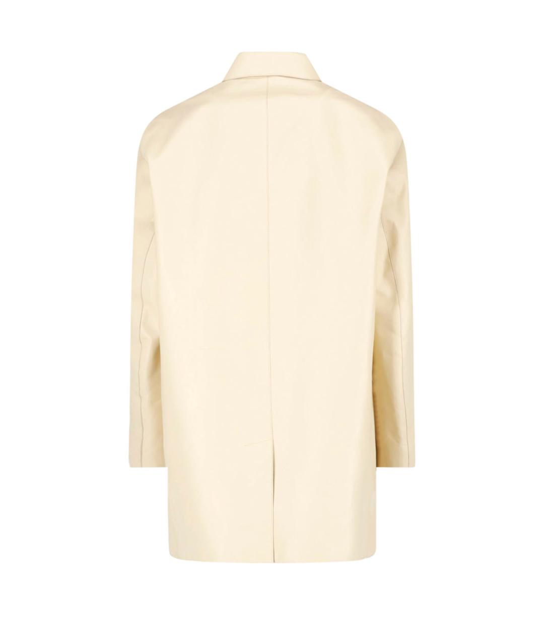 JIL SANDER Бежевая кожаная куртка, фото 2