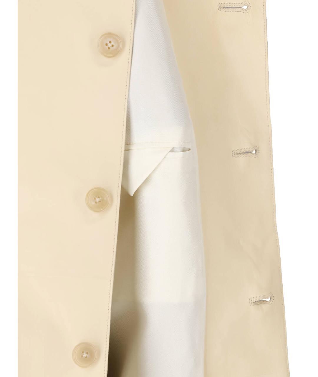 JIL SANDER Бежевая кожаная куртка, фото 5