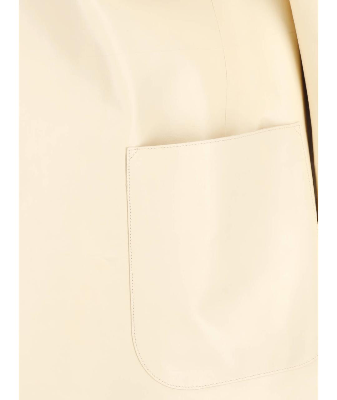 JIL SANDER Бежевая кожаная куртка, фото 3