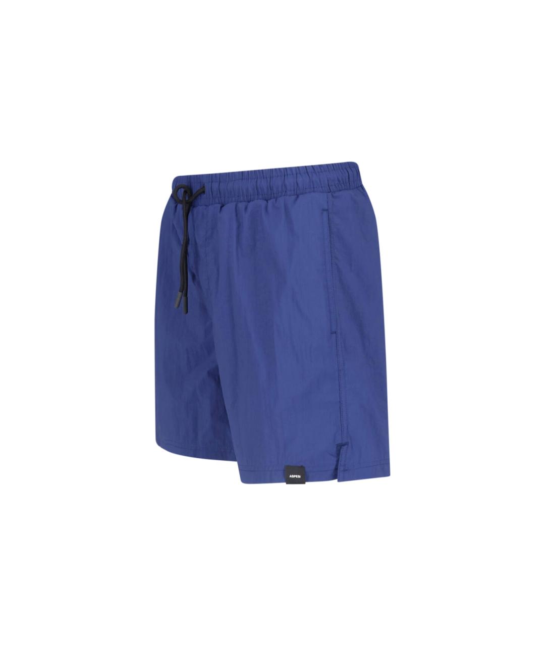 ASPESI Синие полиамидовые шорты, фото 3