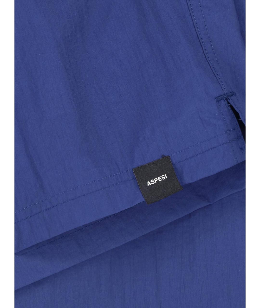 ASPESI Синие полиамидовые шорты, фото 5