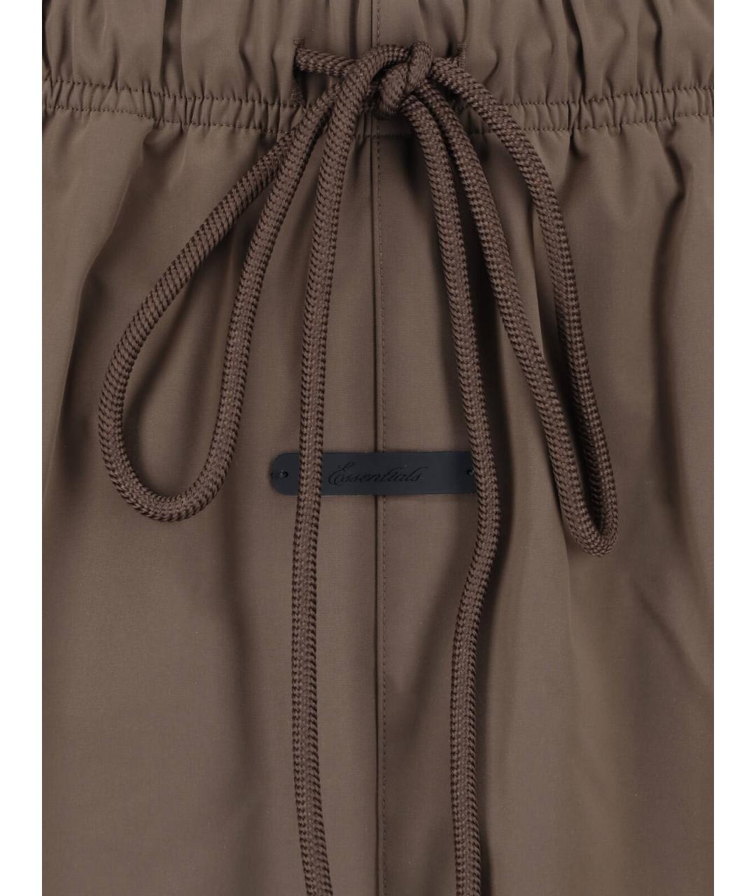 FEAR OF GOD ESSENTIALS Коричневые полиэстеровые шорты, фото 3