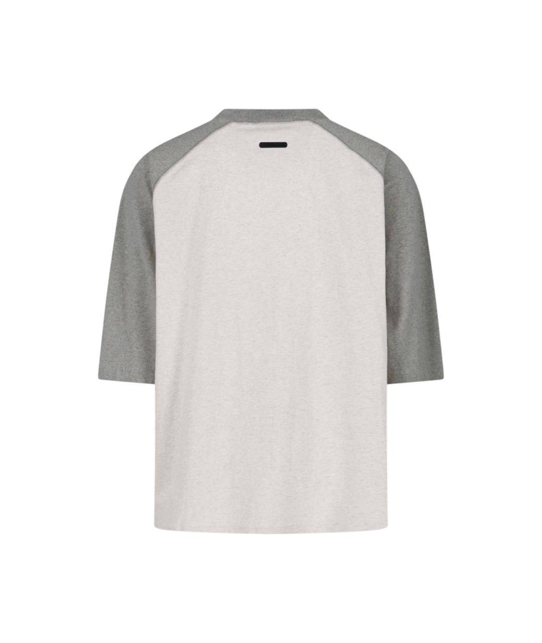 FEAR OF GOD ESSENTIALS Серая хлопковая футболка, фото 2
