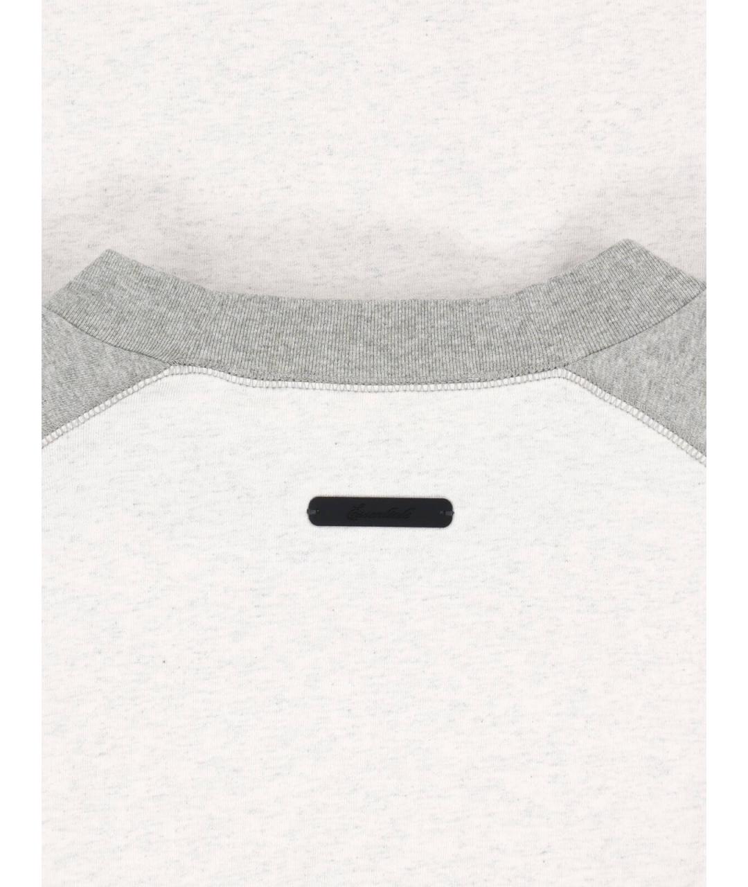 FEAR OF GOD ESSENTIALS Серая хлопковая футболка, фото 3