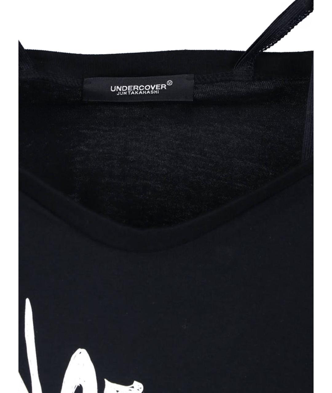 UNDERCOVER Черная хлопковая футболка, фото 3