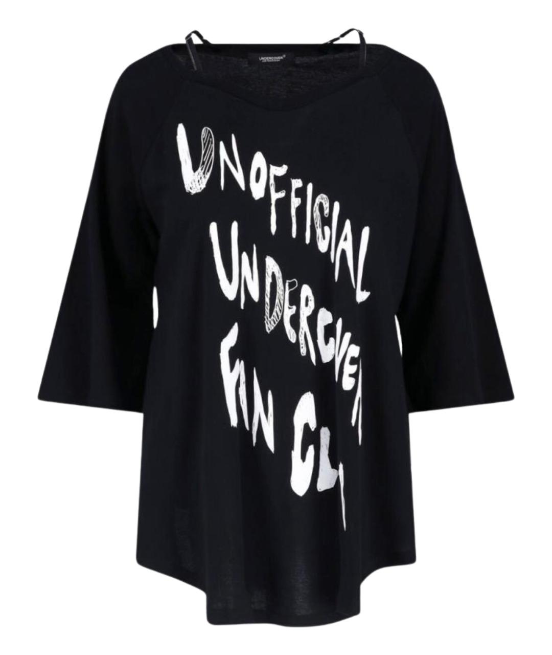 UNDERCOVER Черная хлопковая футболка, фото 1
