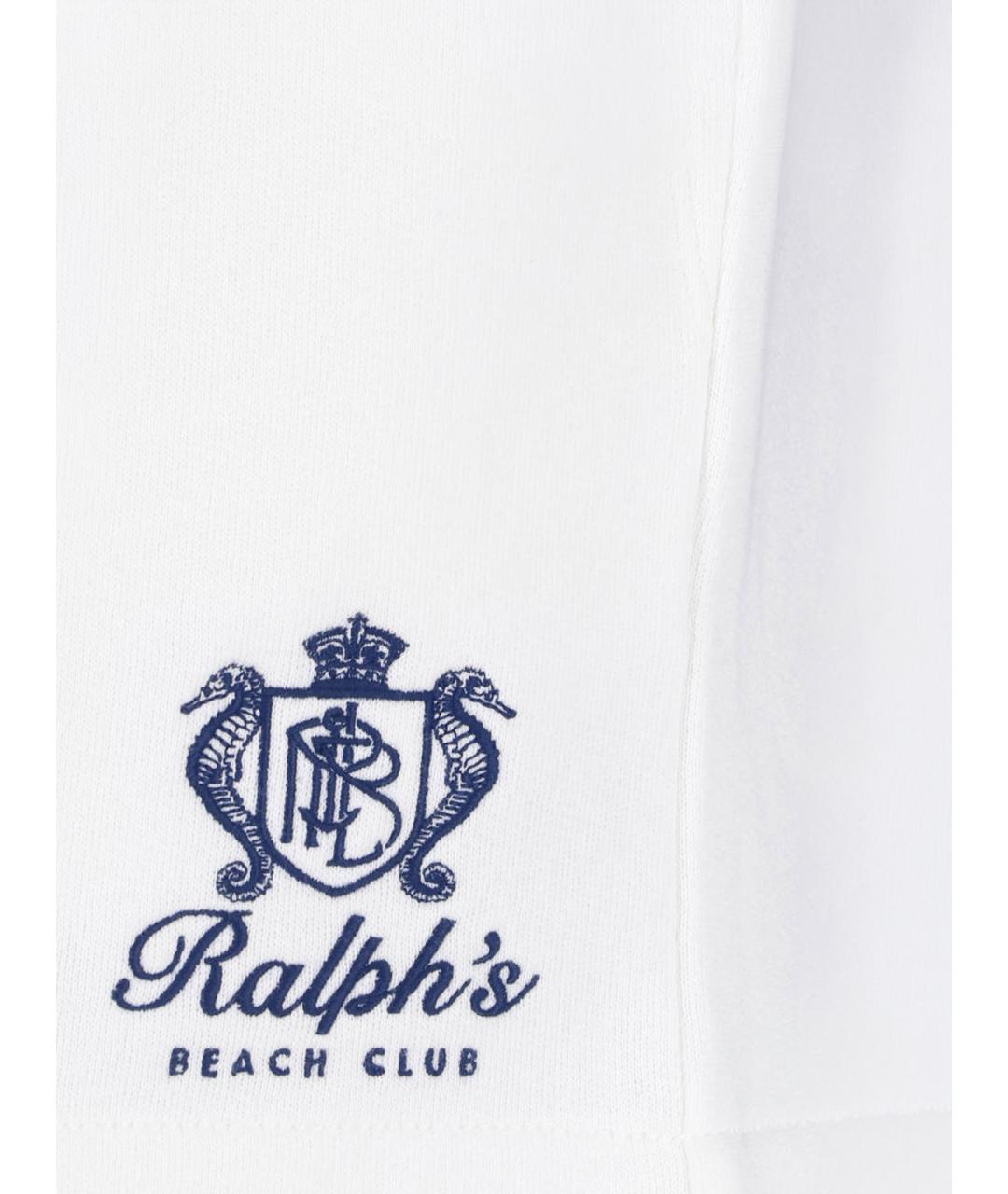 POLO RALPH LAUREN Белые хлопковые шорты, фото 4