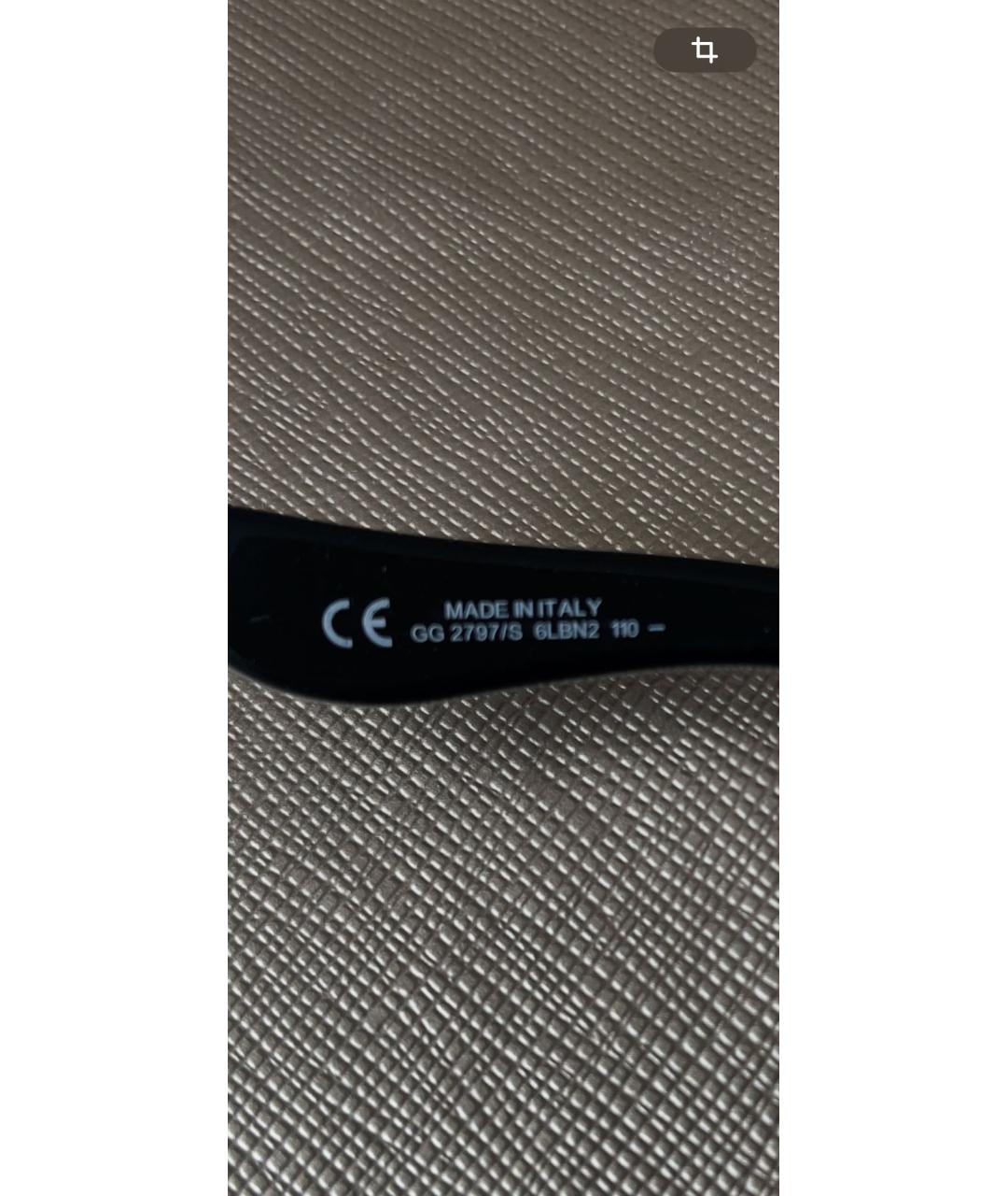 GUCCI Черные пластиковые солнцезащитные очки, фото 6