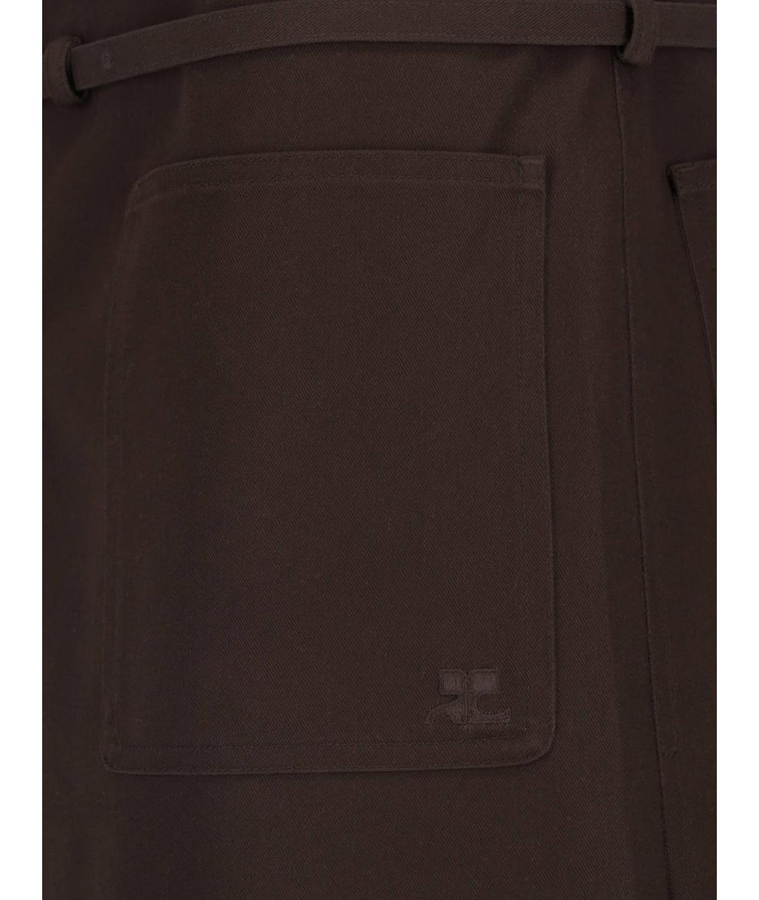 COURREGES Коричневые хлопковые шорты, фото 2