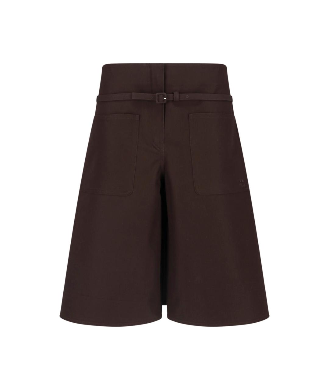 COURREGES Коричневые хлопковые шорты, фото 1