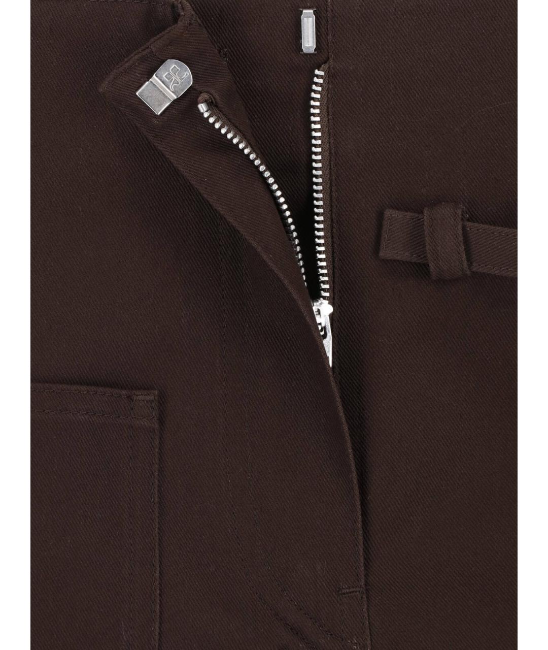 COURREGES Коричневые хлопковые шорты, фото 3