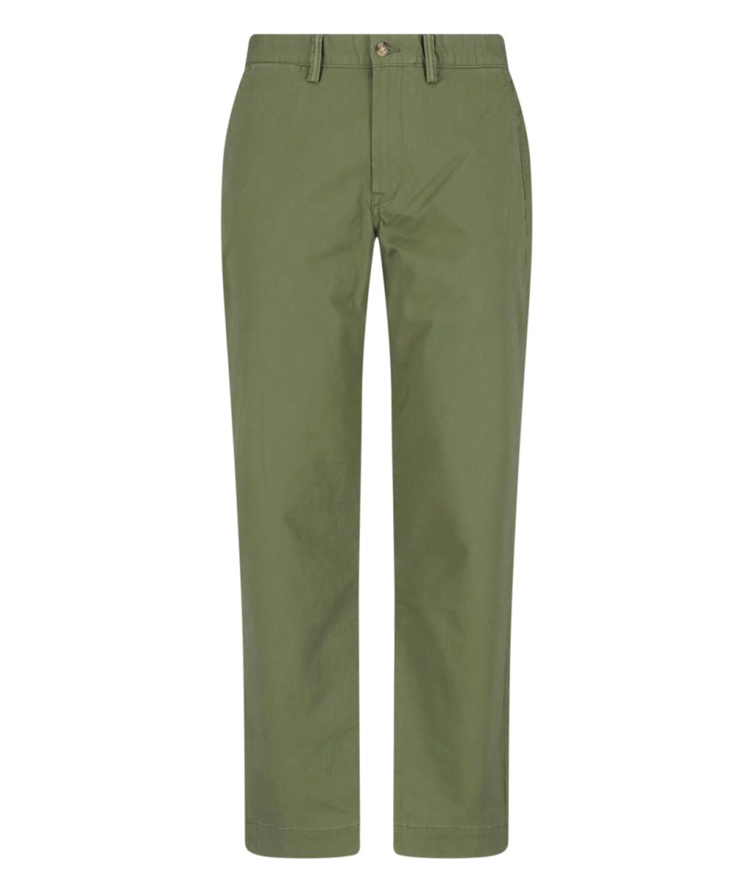 POLO RALPH LAUREN Зеленые хлопковые повседневные брюки, фото 1