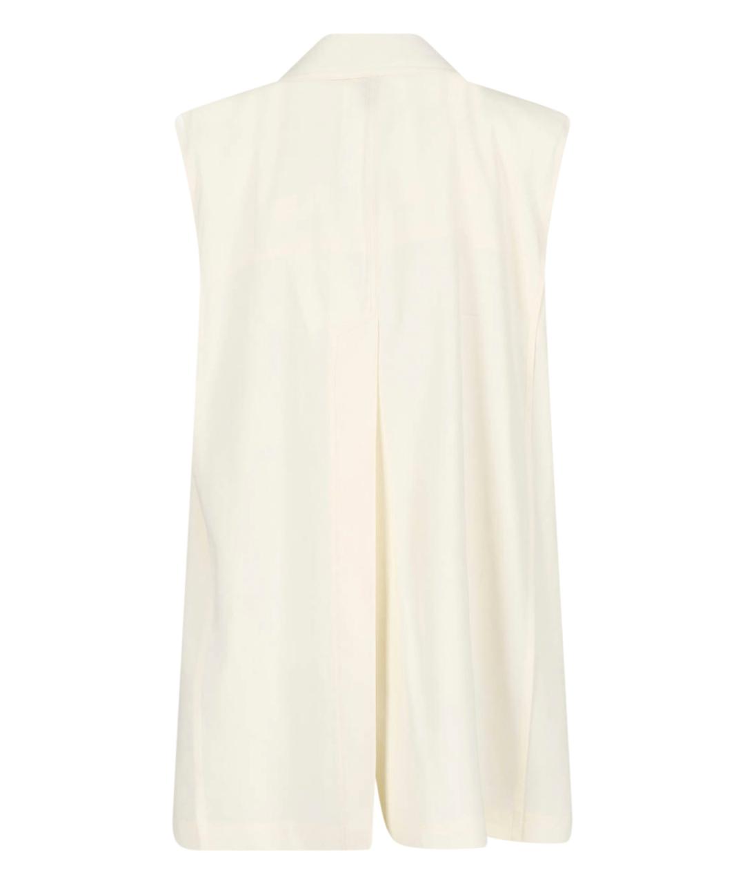 SPORTMAX Бежевый вискозный жилет, фото 2