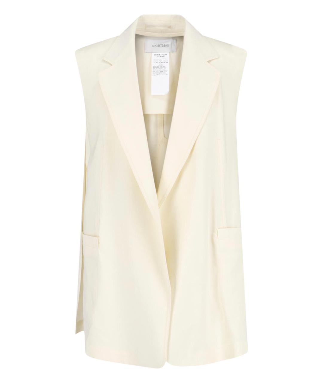 SPORTMAX Бежевый вискозный жилет, фото 1